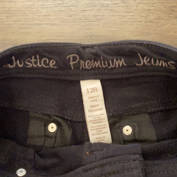 Premium Justice simply low knit jean leggings - Picture 3 of 4